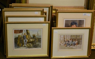 Lot 1253 - Eighteen watercolours by Ronald H Johnson, each signed, and framed