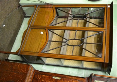 Lot 1284 - An Edwardian string inlaid mahogany glazed display cabinet