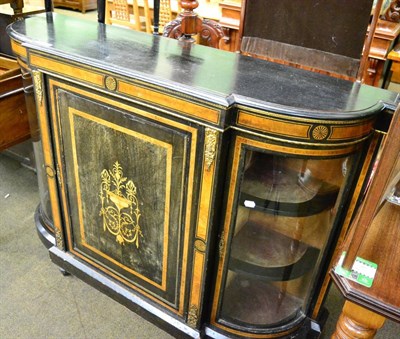 Lot 1320 - An Empire brass mounted walnut inlaid ebonised credenza