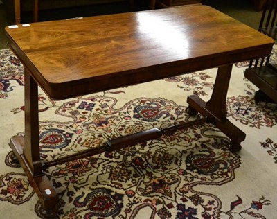 Lot 1333 - A 19th century side table raised on a trestle base