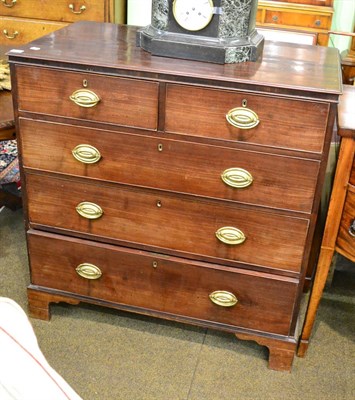 Lot 1344 - A George III mahogany four height chest of drawers