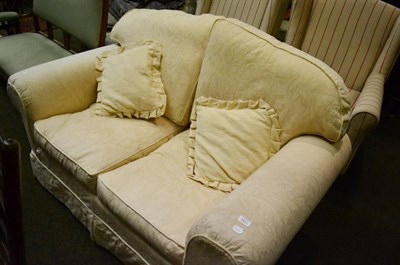 Lot 1350 - Cream two seater settee