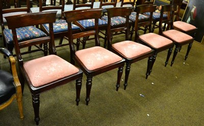 Lot 1355 - Set of six Regency mahogany dining chairs