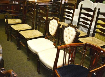 Lot 1367 - Pair of 19th century mahogany hall chairs