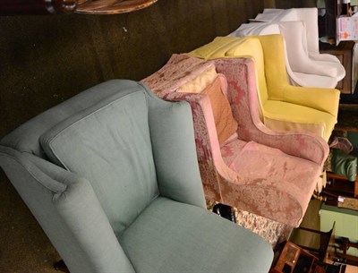 Lot 1369 - Five upholstered armchairs