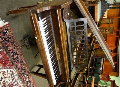 Lot 1383 - A Carl Ecker, Berlin, mahogany baby grand piano