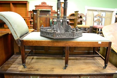 Lot 1386 - A mahogany stool/daybed