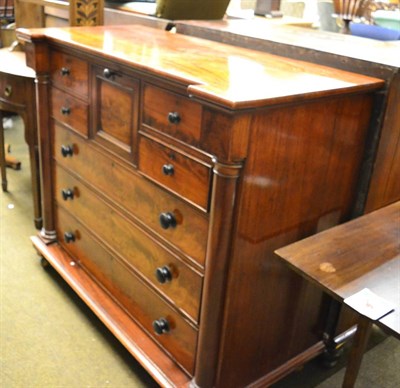 Lot 1392 - A Victorian Scottish flame mahogany chest of drawers