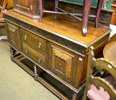 Lot 1399 - An early 20th century oak sideboard