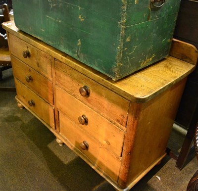 Lot 1404 - A pine chest of drawers