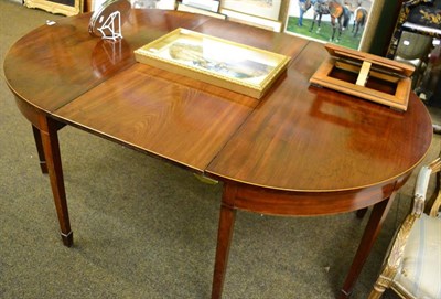 Lot 1418 - A mahogany D-end dining table