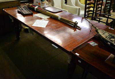 Lot 1421 - Small mahogany Riley snooker/dining table with accessories