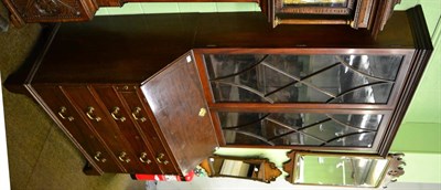 Lot 1422 - A 19th century mahogany bureau bookcase