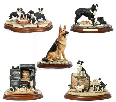 Lot 10 - Border Fine Arts Border Collie Models Comprising: 'Auld Hemp', model No. B0360 by Margaret...