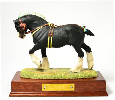 Lot 13 - Border Fine Arts 'Champion of Champions Shire Stallion' (Gold Edition), model No. L140 by Anne...