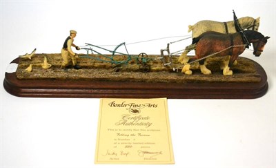 Lot 32 - Border Fine Arts 'Felling The Furrow' (Clydesdale Ploughing the Stubble in Autumn), model No....