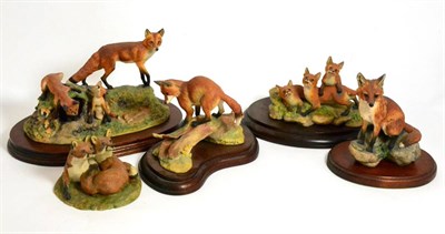 Lot 34 - Border Fine Arts Fox Models Comprising: 'Caught In The Act', model No. L48 by Ray Ayres,...