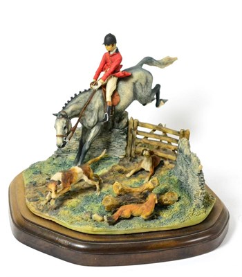 Lot 38 - Border Fine Arts 'Full Cry' (Foxhunter Scene), model No. L23 by David Geenty, limited edition...