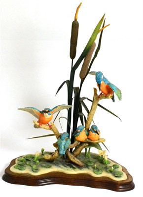 Lot 42 - Border Fine Arts 'Halcyon Days' (Kingfishers), model No. L115 by Ray Ayres, limited edition...