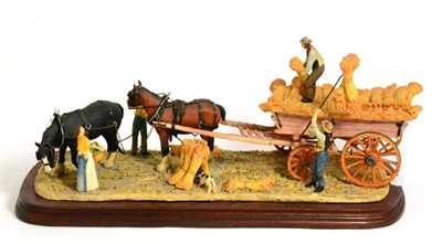 Lot 43 - Border Fine Arts 'Harvesting', model No. L62 by Judy Boyt, limited edition 32/350, on wood...