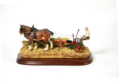 Lot 46 - Border Fine Arts 'Hay Cutting Starts Today' (Gold Edition), model No. B0405 by Ray Ayres,...