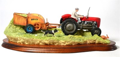 Lot 47 - Border Fine Arts 'Hay Turning', (Massey Ferguson Tractor and Wuffler), model No. JH10 by Ray Ayres