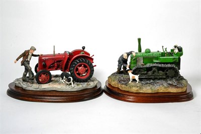 Lot 52 - Border Fine Arts 'Kick Start' (David Brown Cropmaster Tractor, Farmer and Collie), model No....