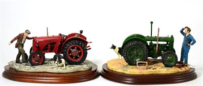 Lot 53 - Border Fine Arts 'Kick Start' (David Brown Cropmaster Tractor, Farmer and Collie), model No. B0541