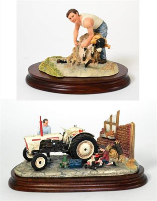 Lot 57 - Border Fine Arts 'Like Father Like Son', model No. B0859 by Ray Ayres, on wood base, with box...