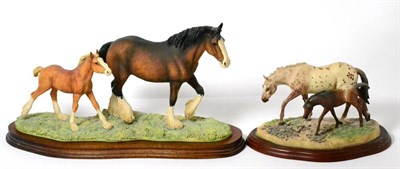 Lot 62 - Border Fine Arts 'New Arrival at Harland Grange' (Clydesdale Mare and Foal), model No. JH11 by...