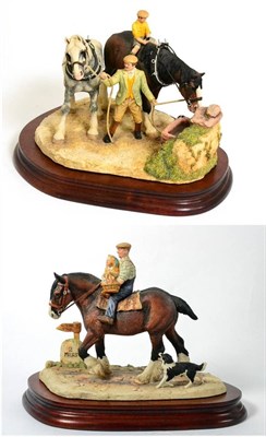 Lot 66 - Border Fine Arts 'Off To The Fair' (Farmer and Child on Horseback), model No. EG06 by Anne...