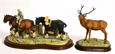 Lot 73 - Border Fine Arts 'Red Stag', Style One, model No. L20 by Ray Ayres, limited edition 480/750, on...