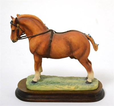 Lot 92 - Border Fine Arts 'Suffolk Punch Stallion' (Standing), model No. L70 by Anne Wall, limited...