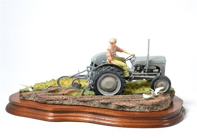 Lot 95 - Border Fine Arts 'The Fergie' (Tractor Ploughing), model No. JH64 by Ray Ayres, limited edition...