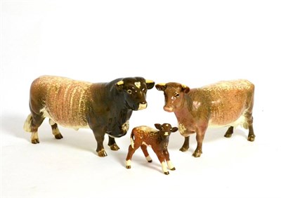 Lot 128 - Beswick Cattle Comprising: Dairy Shorthorn Bull, Ch. ";Gwersylt Lord Oxford 74th";, model No. 1504