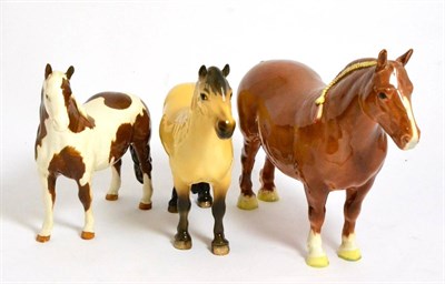 Lot 146 - Beswick Horses Comprising: Suffolk Punch Champion "Hasse Dainty", model No. 1359, dark chestnut...