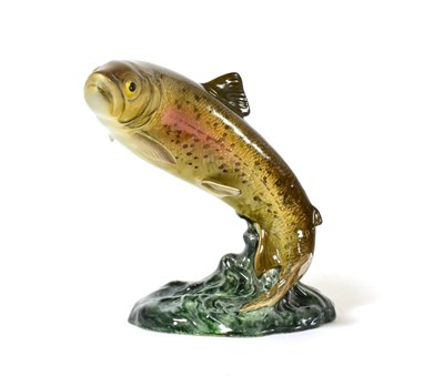 Lot 154 - Beswick Trout, model No. 1032, brown and dark green gloss