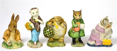 Lot 161 - Beswick Beatrix Potter Figures Comprising: 'Simpkin', 'Susan', 'Tabitha Twitchit and Miss...