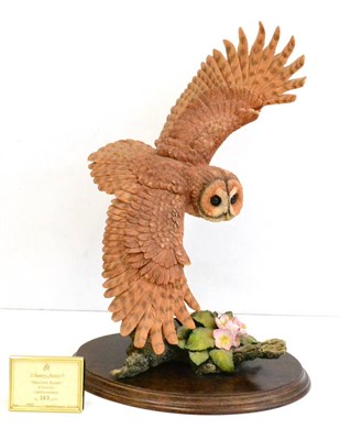 Lot 172 - Country Artists Owl Model 'Graceful Flight' by David Ivey,  limited edition 163/950, on wood...