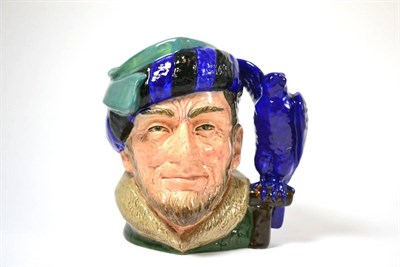 Lot 186 - Royal Doulton Falconer Character Jug, D6533, unusual colourway (a.f)