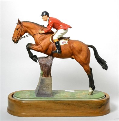 Lot 199 - Royal Worcester 'Foxhunter and Lieut.-Col. H.M. Llewellyn, C.B.E. on Foxhunter', (1960), model...