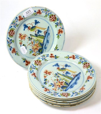 Lot 223 - A set of seven English Delft plates