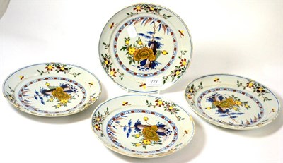 Lot 227 - A set of four Dutch Delft plates