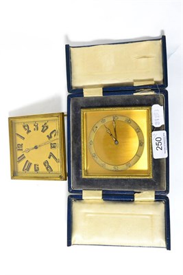 Lot 250 - A Strut timepiece retailed by Asprey & Co and a cased Strut timepiece (2)