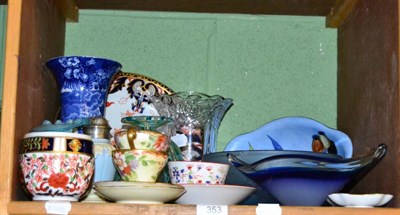 Lot 353 - A collection of 19th century and later ceramics and glass including Royal Crown Derby Imari...