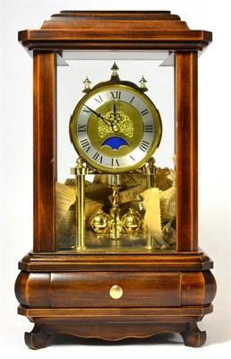 Lot 359 - Modern mahogany cased four ball pendulum clock