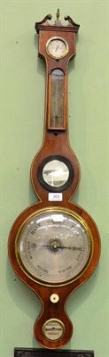 Lot 365 - A Victorian mahogany wheel barometer