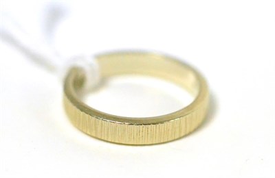 Lot 397 - ~A band ring, stamped '585'