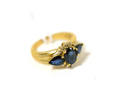 Lot 414 - ~A sapphire ring