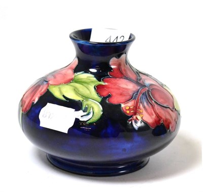 Lot 442 - Moorcroft pottery Hibiscus pattern vase